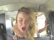 Pretty British Blonde Flashing In Fake Taxi