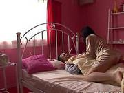 A Dainty Asian Teen Doll Has Her Uncle In Her Bed