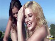 Ally Ann Has Lesbian Sex With Her Naked Friends By The Pool