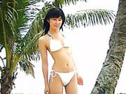 Sweet Japanese Babe Miu Nakamura Poses On A Beach Wearing Sexy Bikini