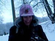 Hot Pornstar Takes Us Out For A Walk In The Snow