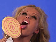 Charming Brunette Donna Bell Licking Everything Around