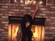Naked Babe Puma Swede Plays Her Pussy In Front Of The Fireplace