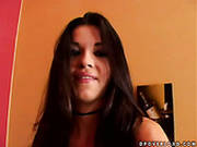 Awesome Girlie In Stockings Alicia Angel Kneels Down For Sucking A Cock