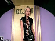 Blonde Kathia Nobili Dressed In Tight Latex