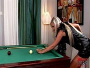 Hot Solo Masturbation Action On A Billiard Table