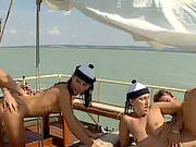 Bodacious Babes Bonking On A Boat