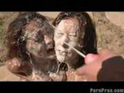 Cum Coated Francesca Le And Her Friend Get Drenched