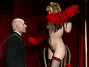 Blonde Slut Lexi Belle Blows Fat Dick On The Stage