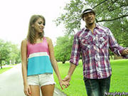 Romantic Park Walk Ends Up With Blowjob For Riley Reid