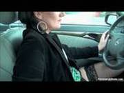 Euro Girl Celine Noiret In Her Car Giving A Hand Job