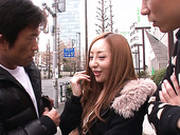 Neat And Tiny Erena Aihara Gets Seduced On A Street And Agrees For A Threesome Sex In A Porn Video