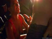 Sandra Romain And Lea Lexis Suck In The Dark Of The Night