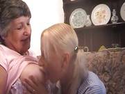 Grandma Libby Gets With A Hot Young Blonde Lesbian