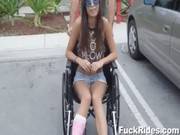 Hot Brunette Kimberly Costa Fucks In Wheelchair In Car