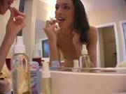 Sophie Strauss Rides Dildo In The Bathroom