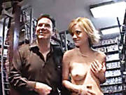 Topless Chick Alex Devine Is Ready To Spread Buttocks To Expose Anus In The Shop