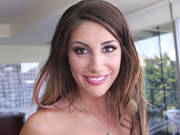 August Ames Flashing Her Massive Natural Tits During Interview