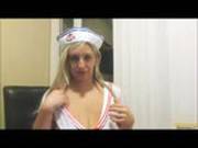September Carrino Shows Her Jugs In Sailor Outfit