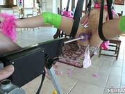 Suspended Teenage Slave Girl Madison Ivy Gets Her Pussy Wildly Stimulated