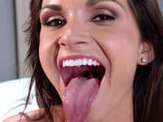 Ashley Sinclair Takes Nice Load Into Her Mouth And Swallows