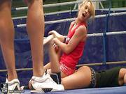 Blonde Teen Blue Angel Fights With Hot Ass Debbie White