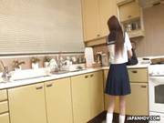 Busty Suzuka Ishikawa Gives Head In Kitchen
