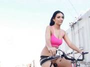 Babe On A Bike Gets Her Sweet Beaver Banged