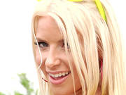 Anikka Albrite In A Sexy Swimsuit Posing Outdoor