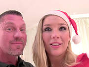 Dillon Day Drills The Hairy Cunt Of Blond Santa Girl Gina Delight