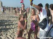Horny Coeds Dancing And Going Wild At Beach Party