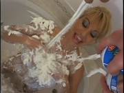Kat Kleevage Covered With Whip Cream