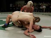 Alluring Isis Love Wrestles With These Feisty Chicks