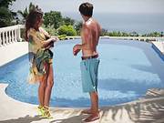 Madison Ivy And A Guy Who Is Cleaning Her Swimming Pool Are Often Having Casual Sex