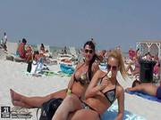 Pornstars Aletta And Sleska Diamond Have Fun At The Beach