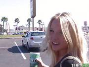 Cute Blonde Chick Alyssa Branch Gets Picked Up To Be Fucked And Cum Covered