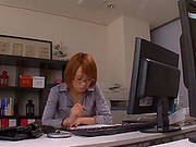 Gorgeous Asian Blonde Enjoys Being Fucked At The Office.