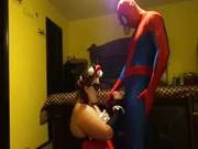 Bbw Harley Quinn Blowing Spiderman