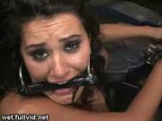 Tied Up Facial In Garage