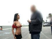 Charley Poses And Shows Off Her Assets In Public