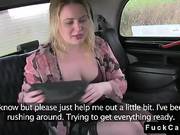 Chubby Tattooed Blonde Fucked By Huge Dick In Fake Taxi
